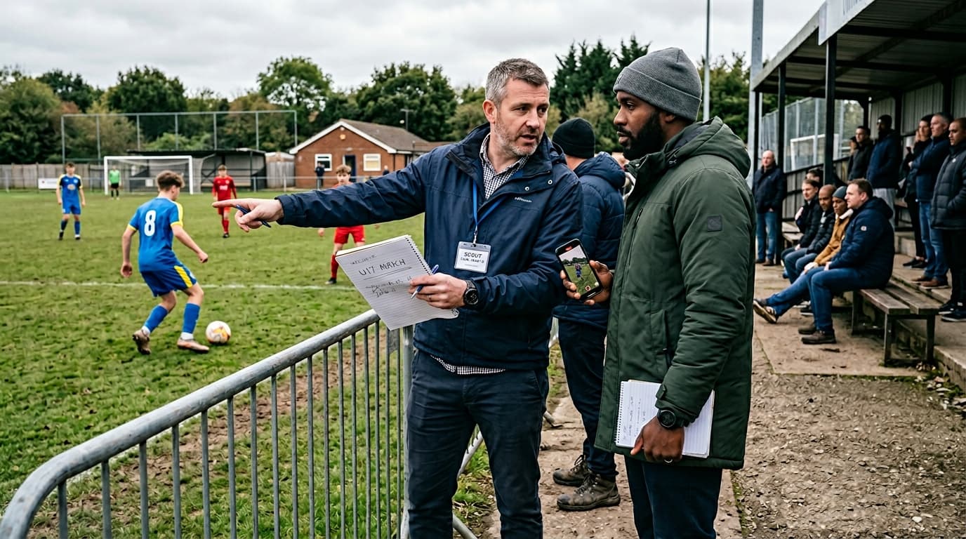 Live scouting at a local grassroots match